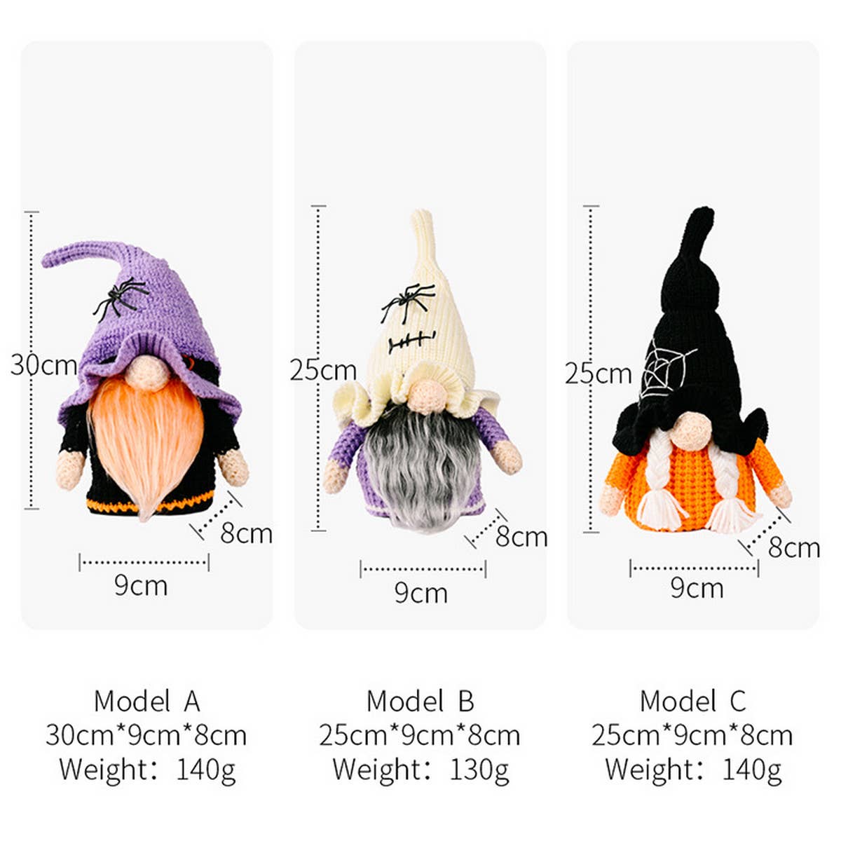 HALLOWEEN KNITTED RUDOLPH DOLL ORNAMENTS_CWMM1776