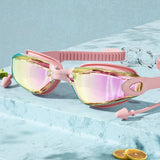 HD ANTI FOG SILICONE SWIM GOGGLES MIRRORED LENS_CWMM6634