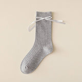 PURE COLOR SWEET BOW BALLET STYLE GIRL SOCKS_CWMS1362