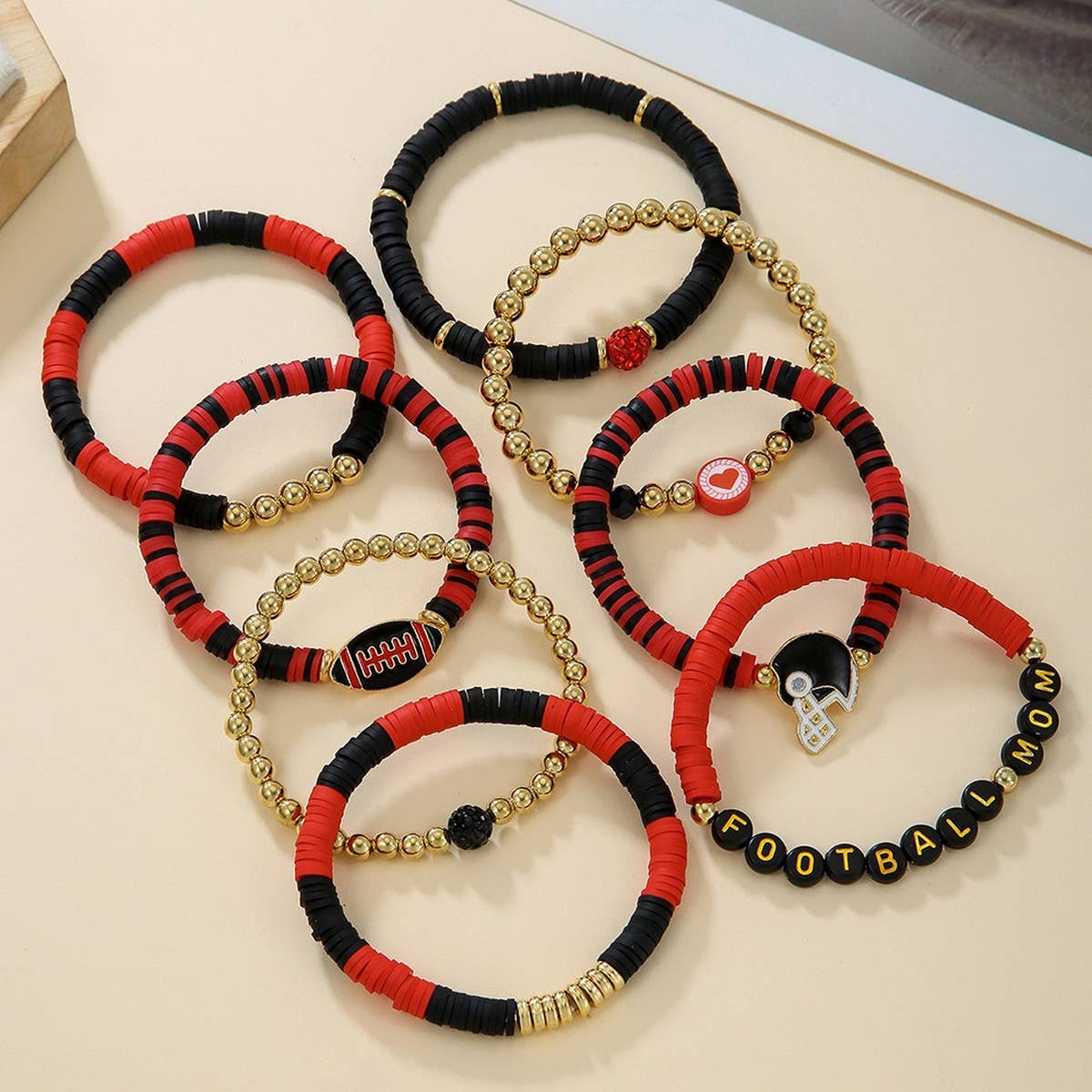 BRACELET 8 PIECE SET POLYMER CLAY BRACELET_CWMM3512