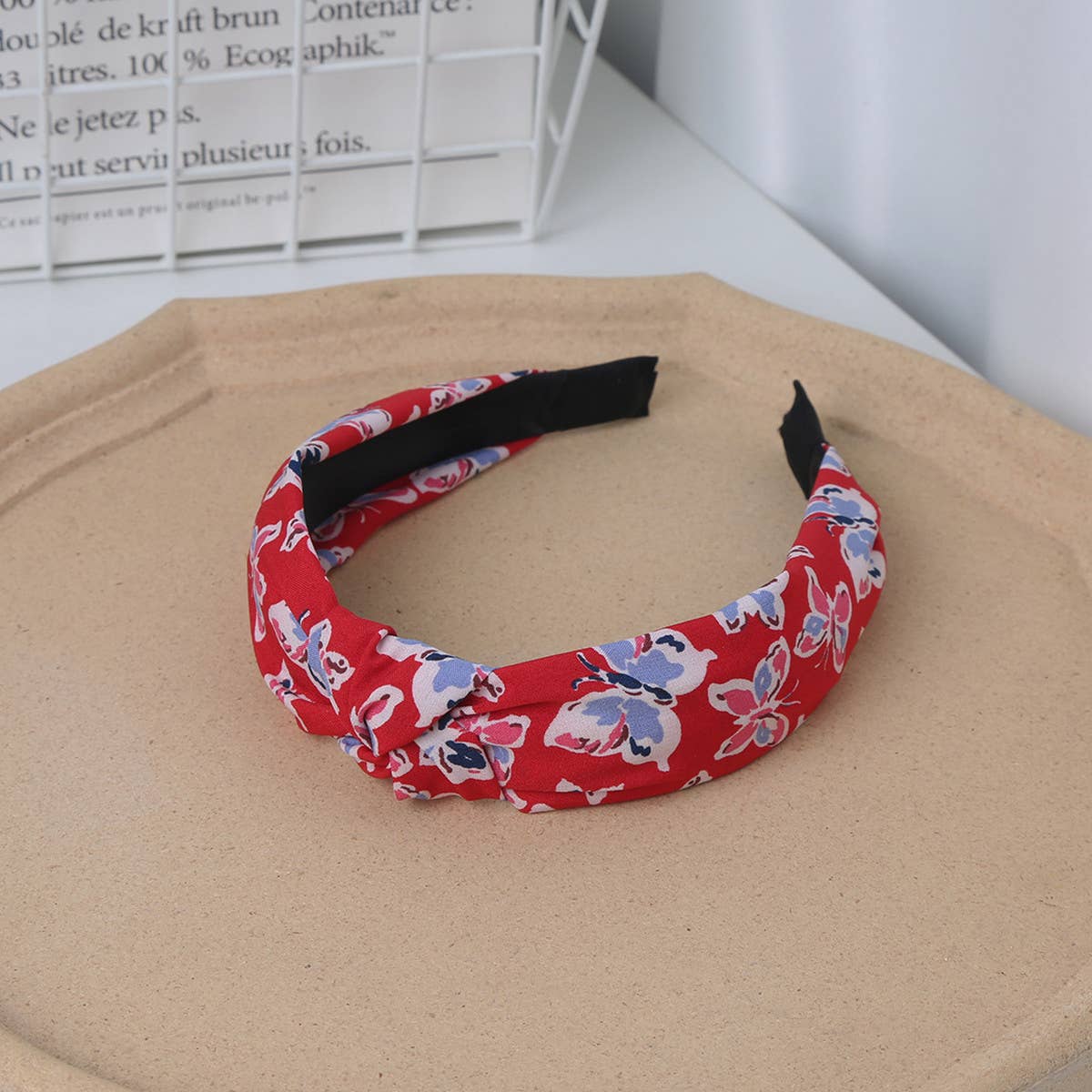 RETRO BUTTERFLY PRESSED WIDE BRIM HEADBAND_CWAHA1689