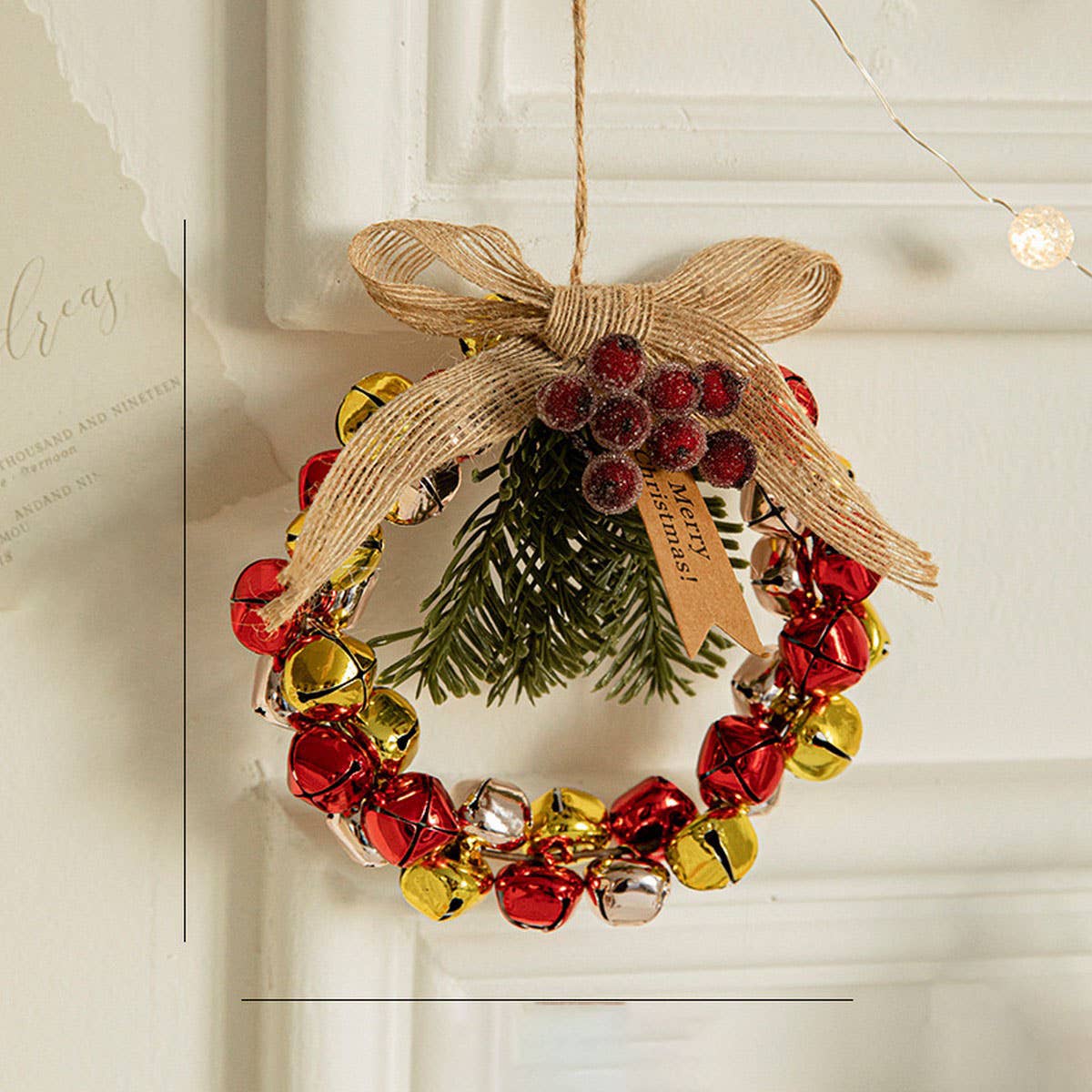 Cwmm10375_Christmas Metal Bell Ornaments Tree Wreath Decor