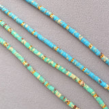 RETRO FRESH PATTERNED STONE BEADED NECKLACE_CWAJE2122