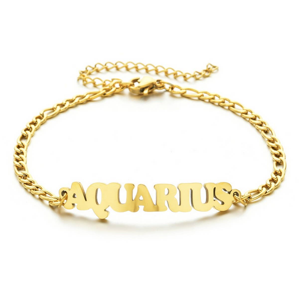 NEW STAINLESS STEEL ZODIAC PENDANT BRACELET_CWMM2716