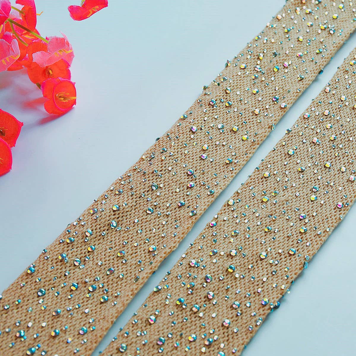 Women Sparkle Rhinestone Fishnets Stockings_Cwms0230