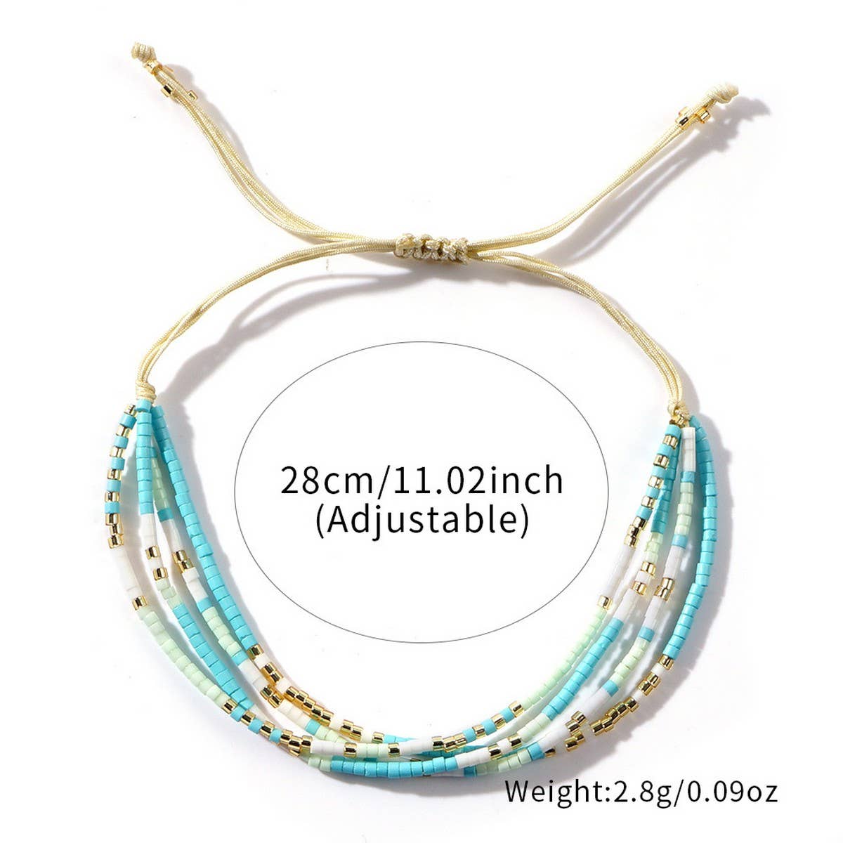 MIXED COLOR RICE BEADS STACKING DESIGN BRACELET_CWMM3798