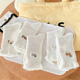 Soft Milk Fleece Embroidered Slouchy Socks_Cwms03219