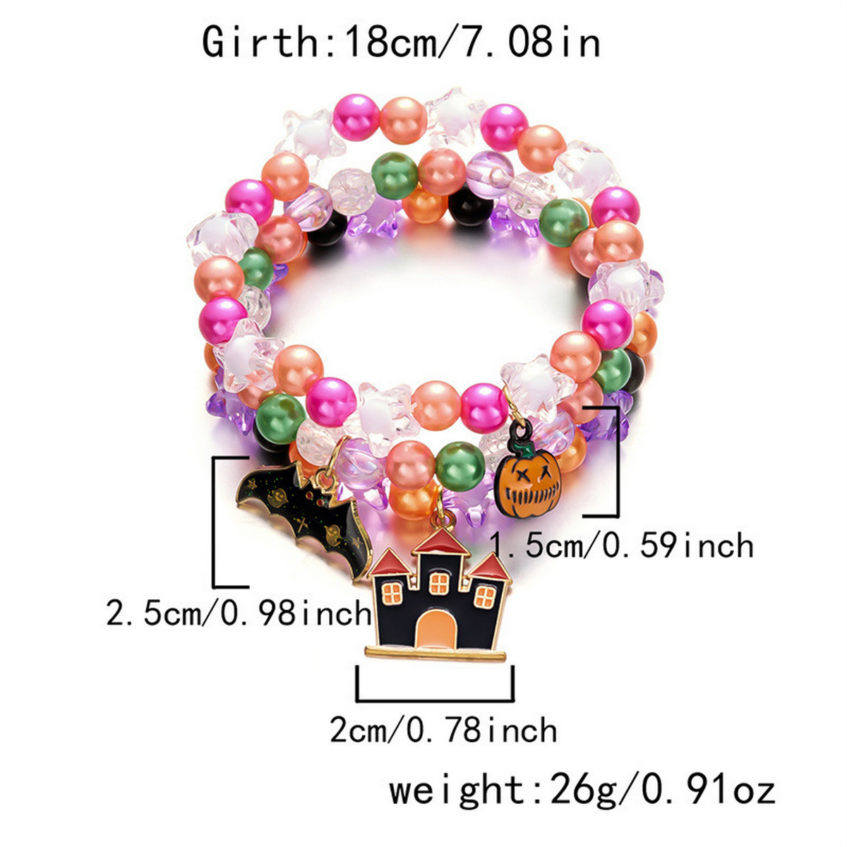 Christmas Beaded Stretch Bracelet Set Women_Cwaje05639