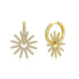 COLORFUL HOT WHEELS SUNFLOWER EXAGGERATED EARRINGS_CWAJE1724