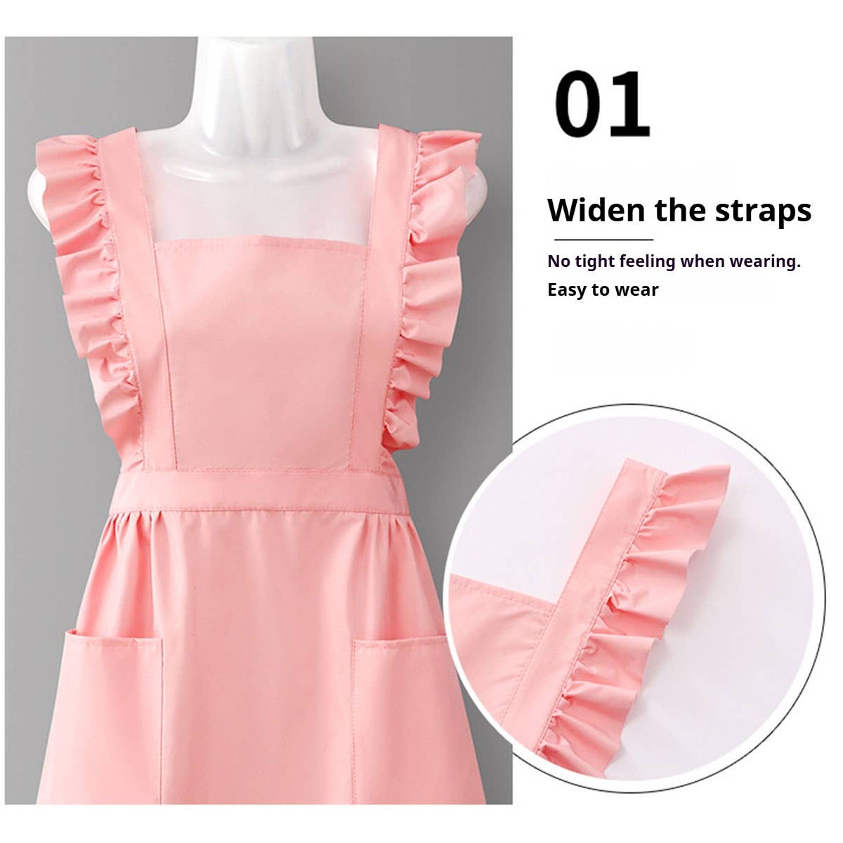 HOUNDSTOOTH SOLID COLOR WATERPROOF WORK APRON_CWMM6792