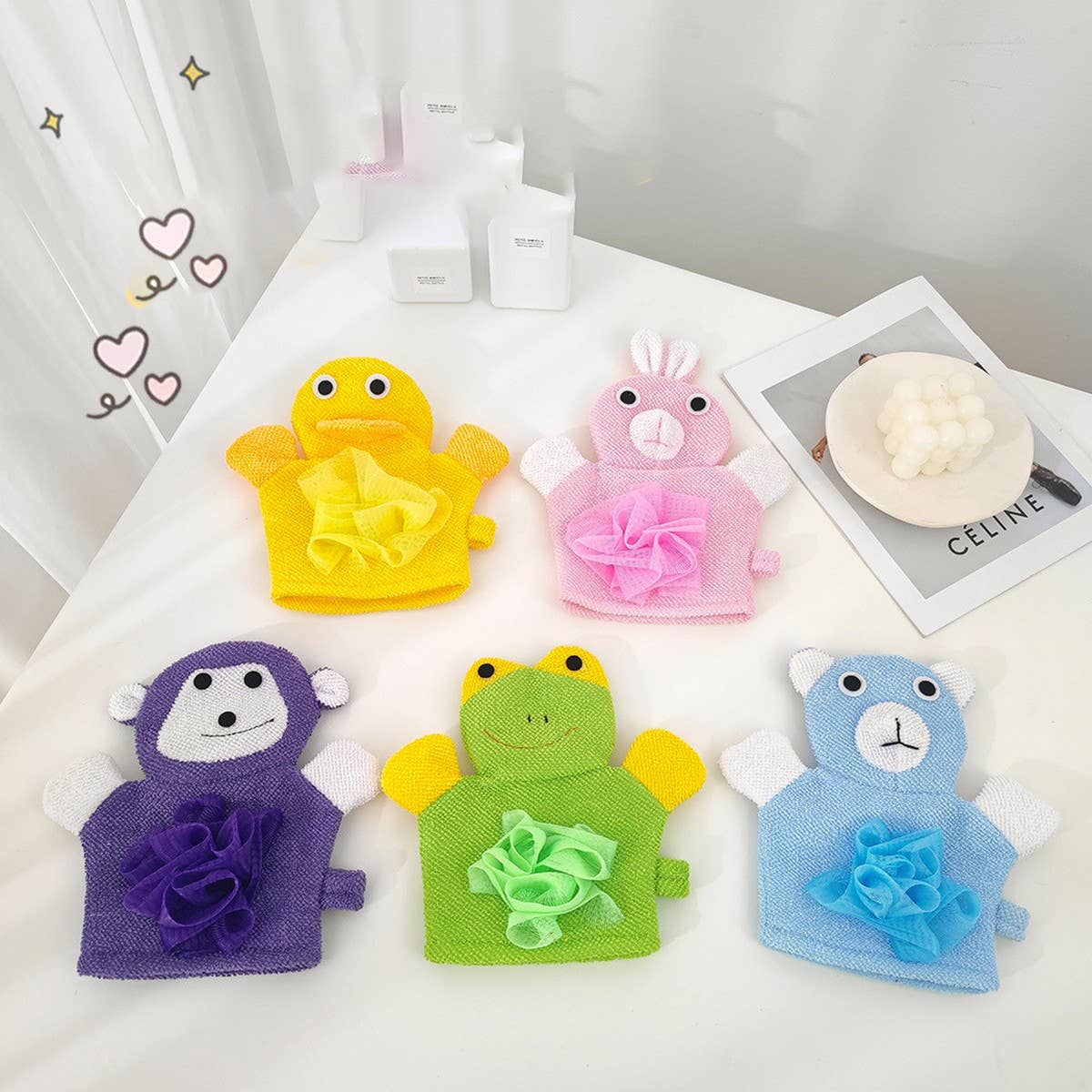 BATH POUF BATH TOWEL COTTON CARTOON SOFT BATH BALL_CWMM3361