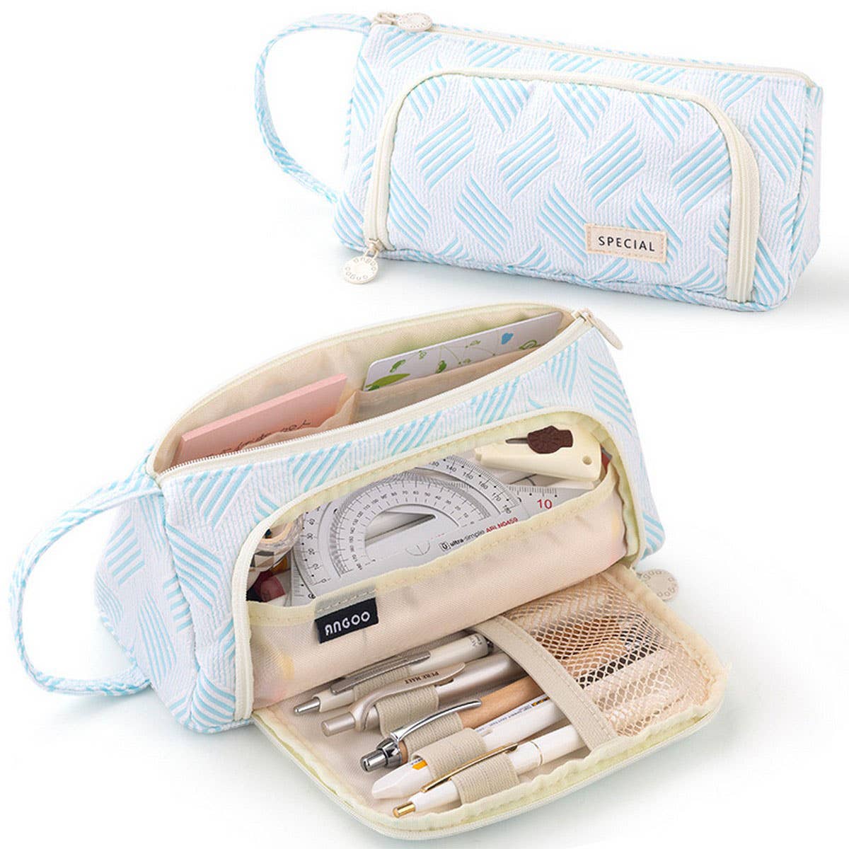 SIMPLE LARGE CAPACITY WINDOW PENCIL CASE_CWMM1982