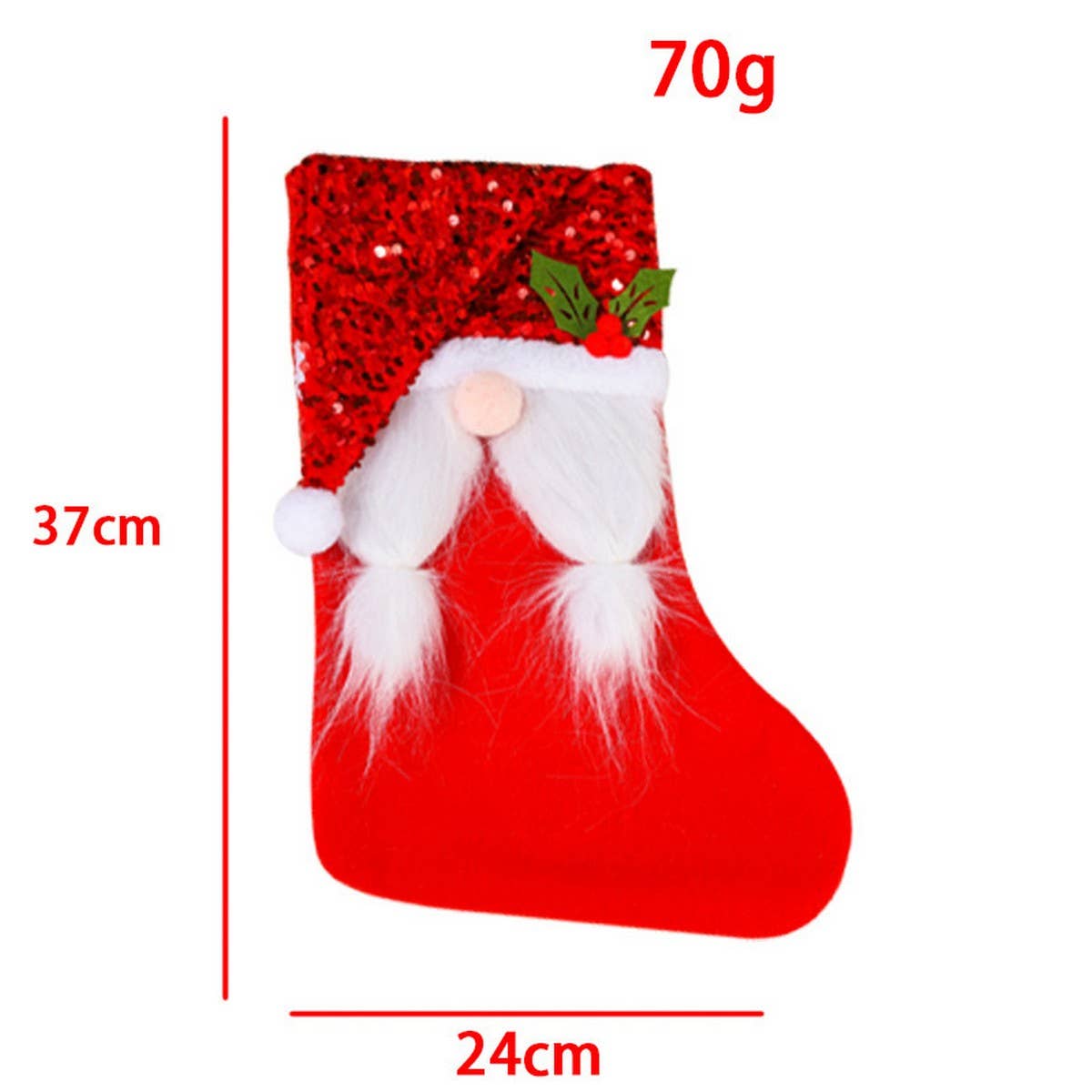 CREATIVE SEQUIN HAT CHRISTMAS STOCKING DECORATION_CWMS1438