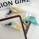 OCEAN DESIGN ACETATE CLAW CLIP WHALE SHELL_CWAHA5890