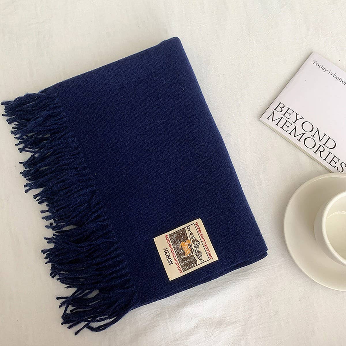 SOLID COLOR FAUX CASHMERE SCARF WINTER WRAP_CWASC2303