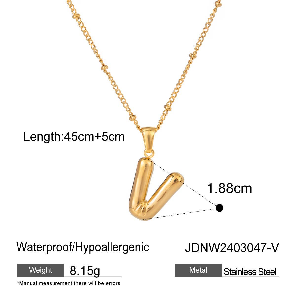 NICHE ALL MATCH TEMPERAMENT GLOSSY LETTER NECKLACE_CWAJE1893