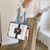 SIMPLE CANVAS ONE SHOULDER HANDBAG_CWAB0999