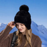 Winter Warm And Stylish Fur Ball Beanie_Cwasc1122