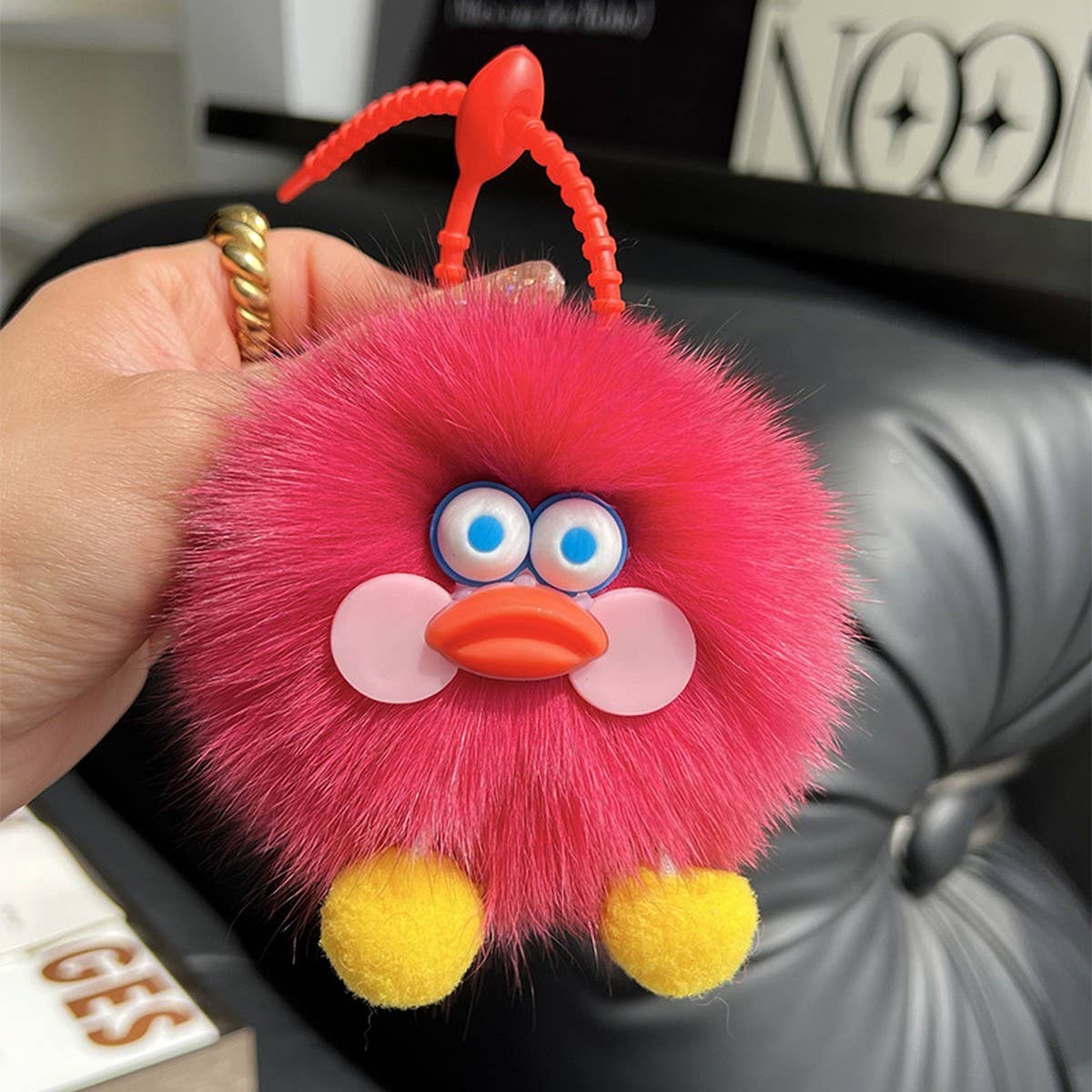 CARTOON DOLL PLUSH DUCK CAR KEYCHAIN PENDANT_CWMM2496