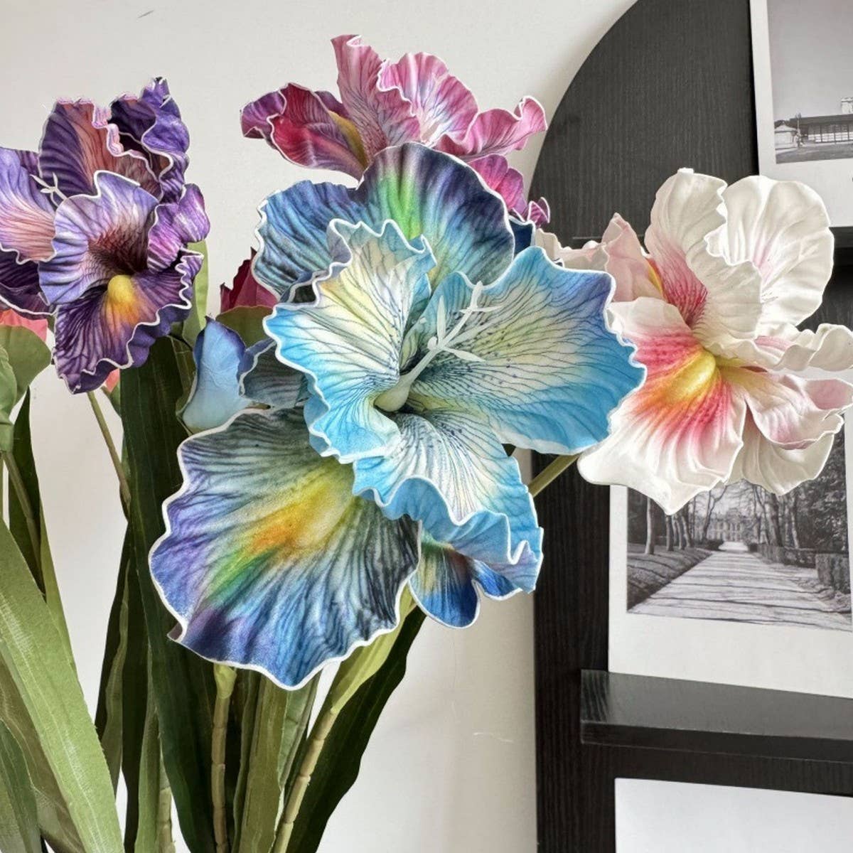 Vintage 2-Head Alice Iris Artificial Flower_Cwmm6515