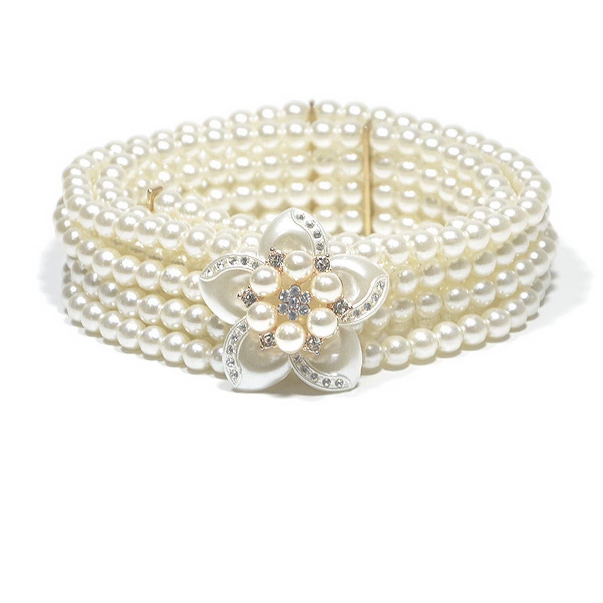 Women'S Pearl Star Buckle Elastic Belt_Cwabe0520