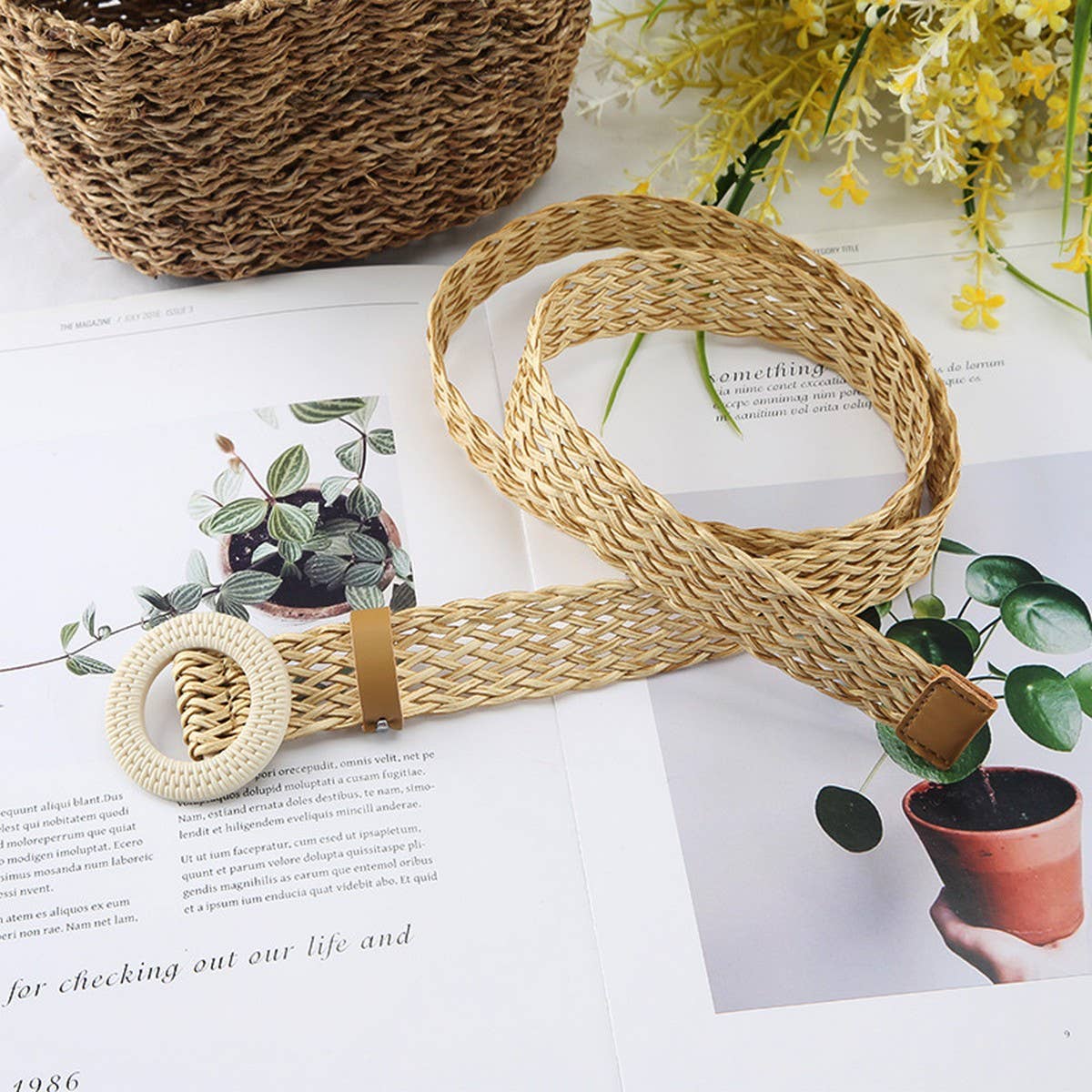Cwabe1184_Retro New Braided Waist Belt