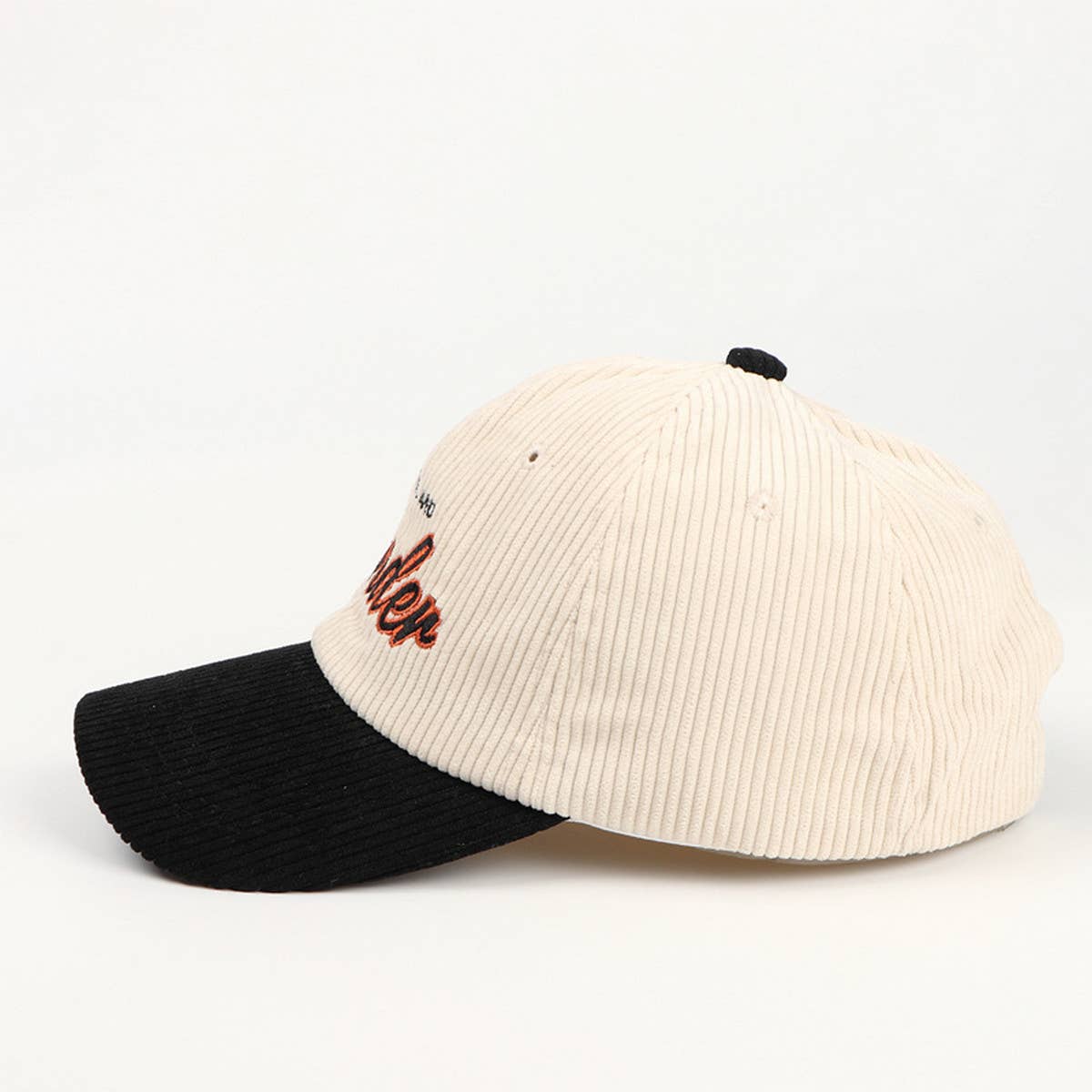 CORDUROY COLORBLOCK BASEBALL CAP UNISEX HAT CWAH1148