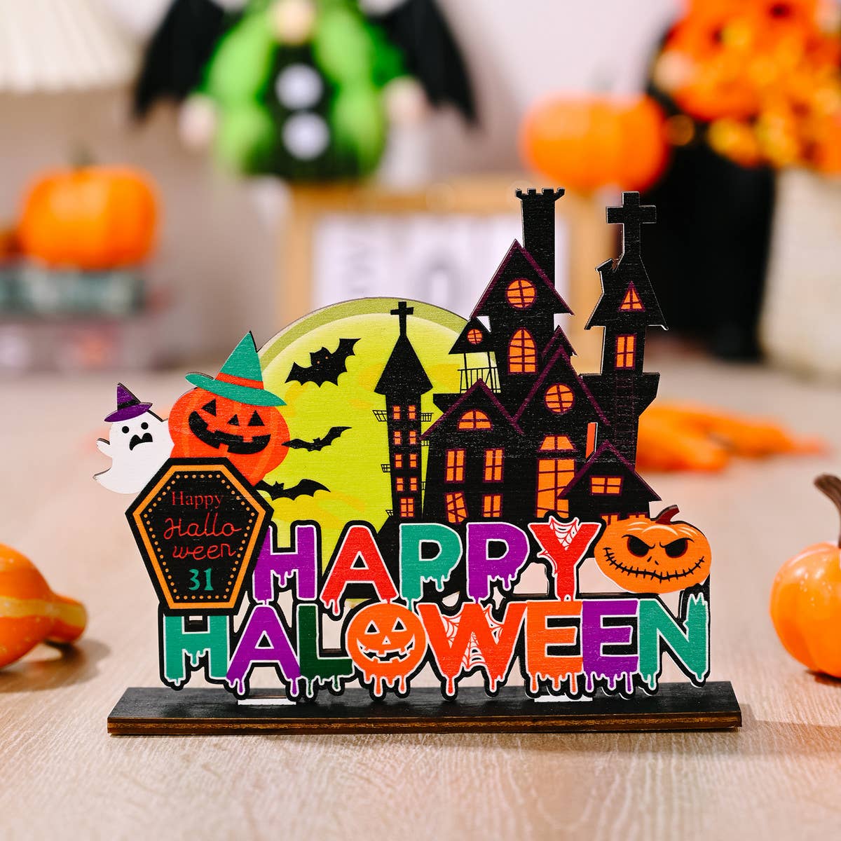 HALLOWEEN WOODEN DECORATIONS FOR HOME_CWMM1770