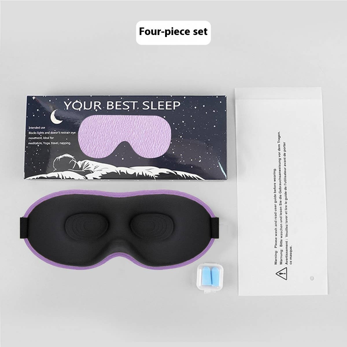 3D SLEEP MASK SET SOFT LIGHT BLOCKING DESIGN_CWMM8044