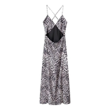 ELEGANT FRENCH PRINT CREW NECK MIDI DRESS_CWDMD5823