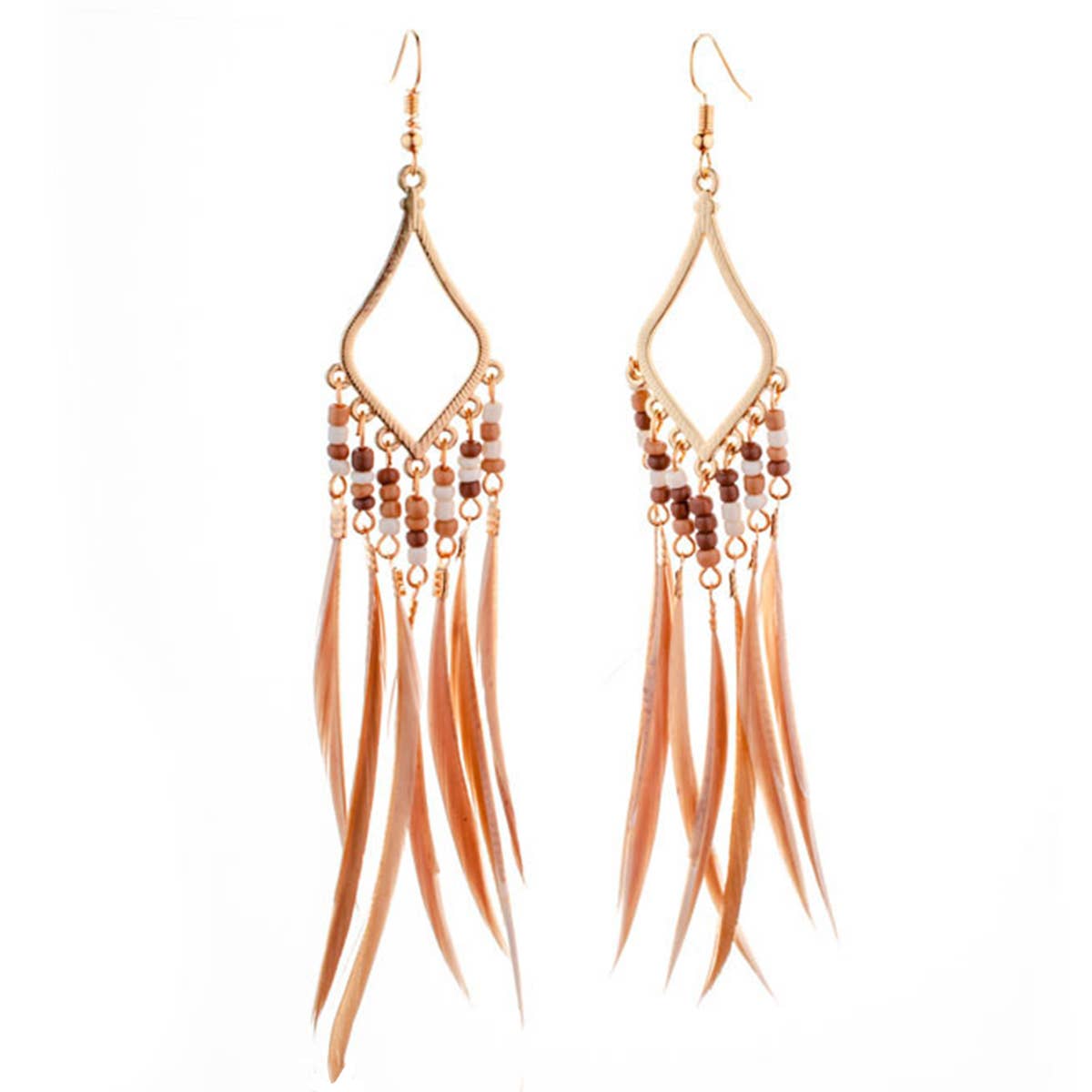 BOHO VINTAGE TASSEL FEATHER EARRINGS_CWAJE0805