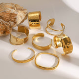 BOLD GOLD OPEN CUFF BRACELET IN STAINLESS STEEL_CWAJE4623