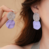 EXAGGERATED PLEATED ROUND HIGH END EARRINGS_CWASC1328