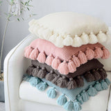 CREATIVE SOLID COLOR TASSEL WOOL THROW PILLOW_CWMM2368