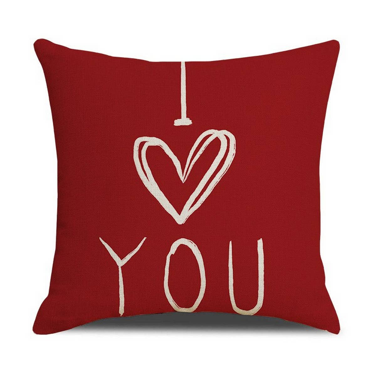 Valentines Day Letter Print Home Pillowcase_Cwmm0774