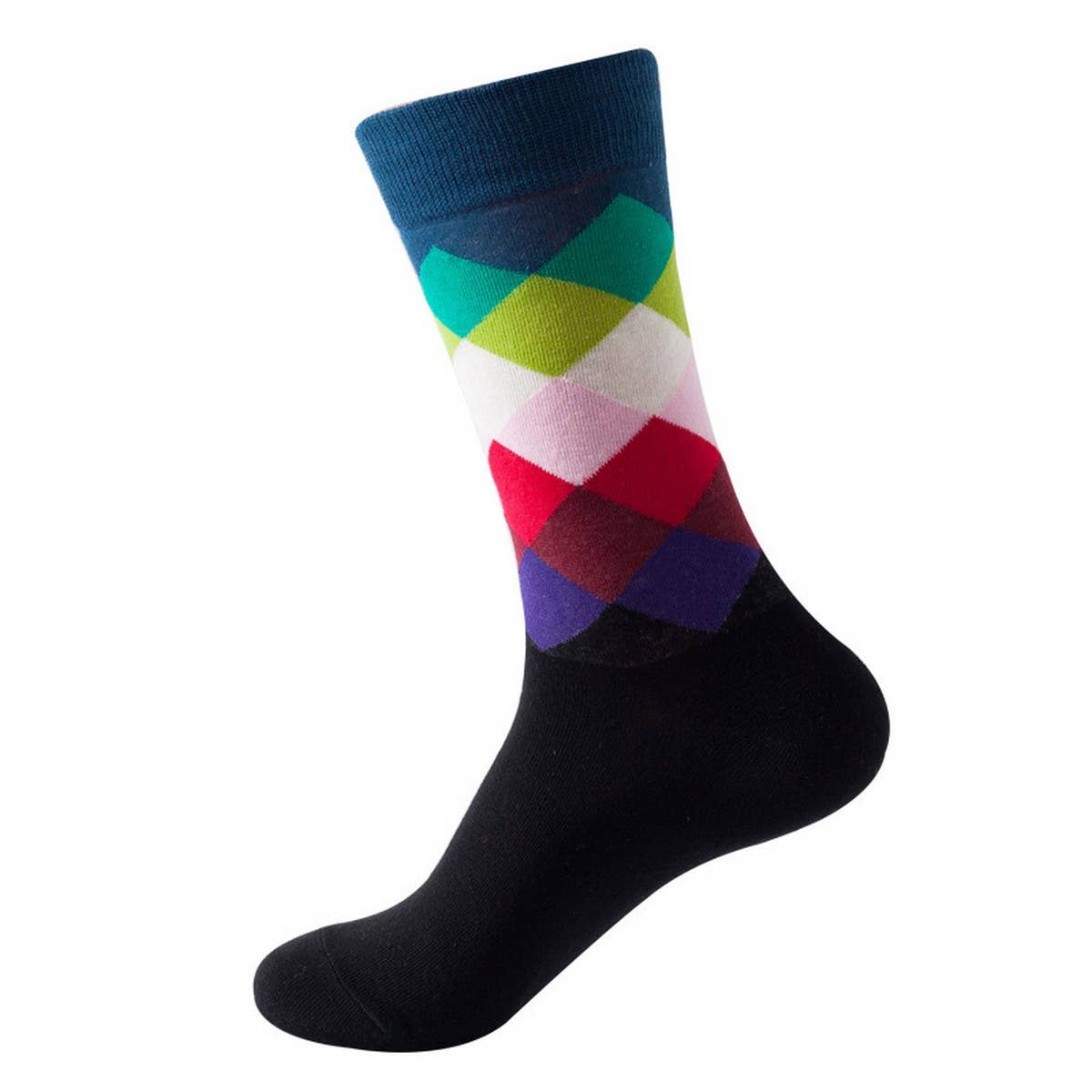 EUROPEAN AND AMERICAN DIAMOND PATTERN SOCKS_CWMS1017
