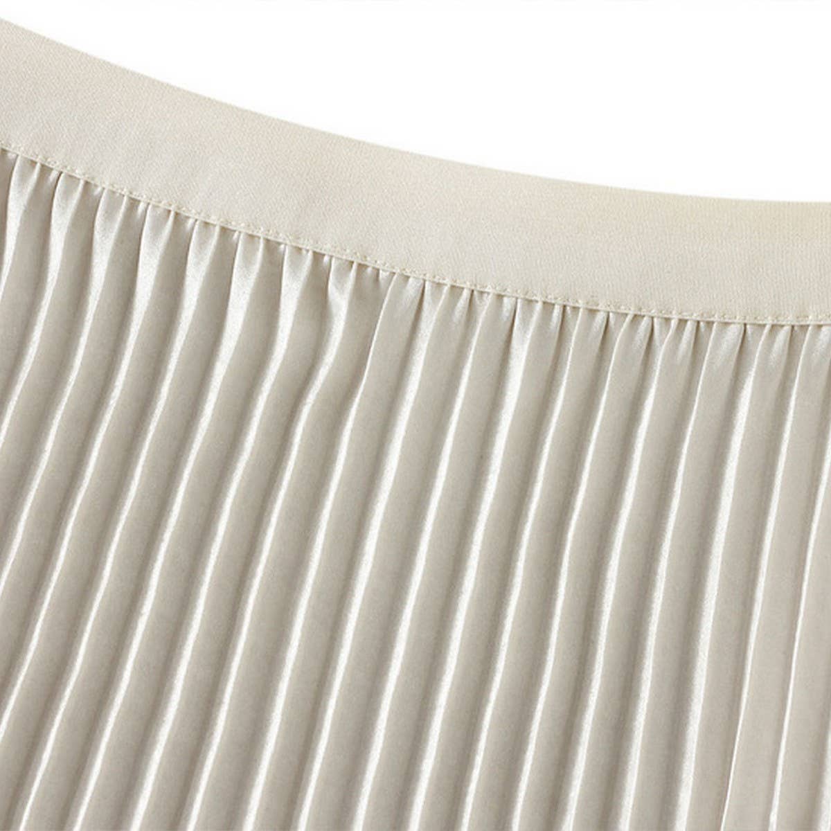 PLEATED HIGH WAIST MIDI SKIRT WITH FISHTAIL DESIGN_CWBMS0342