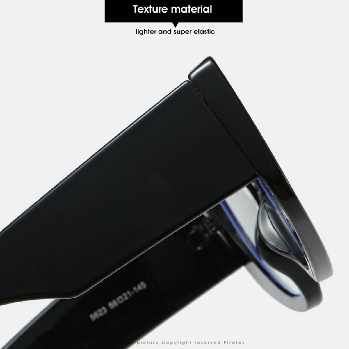 CAT EYE PC RAINBOW COLOR PERSONALIZED FLAT GLASSES_CWASG0247