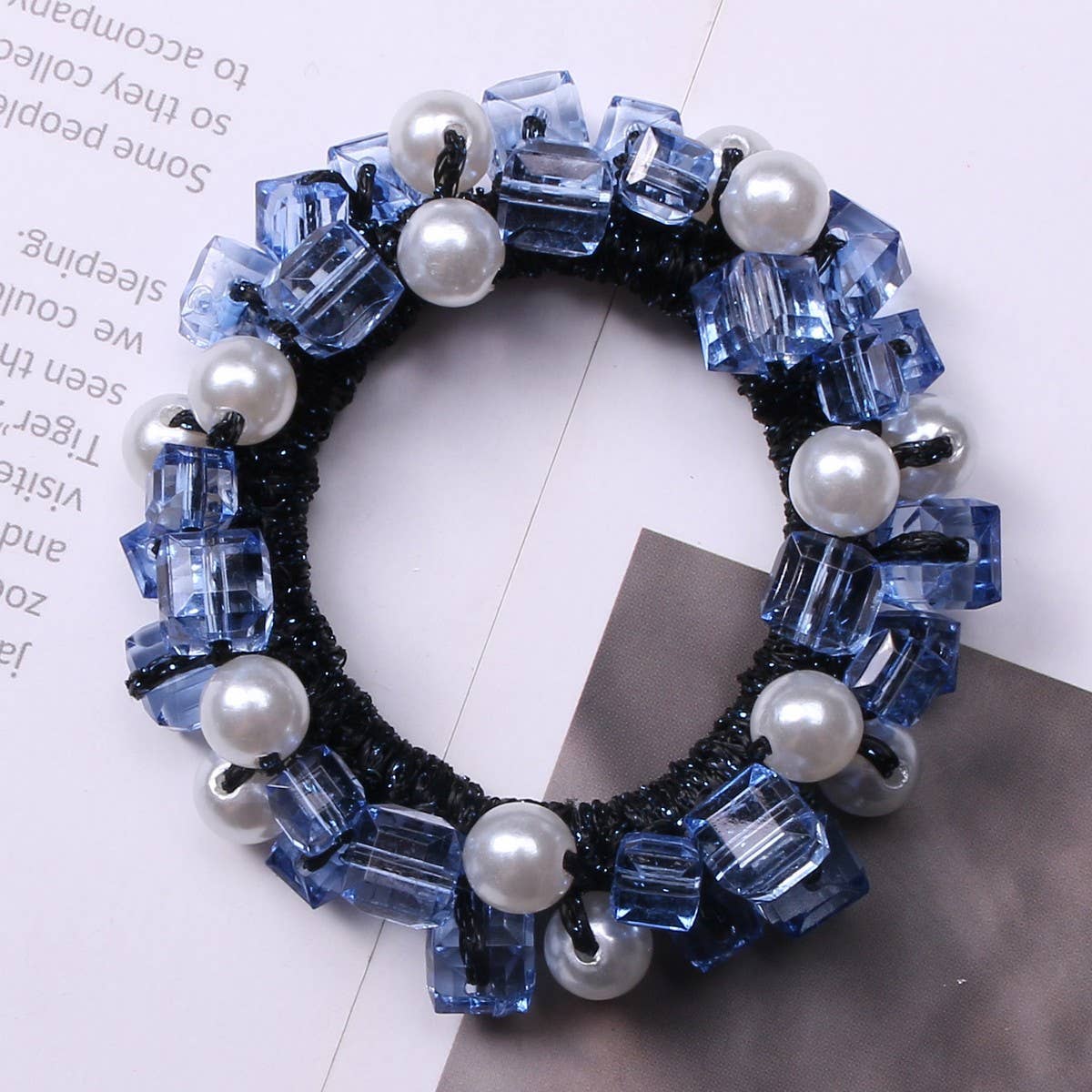 ELEGANT PEARL CRYSTAL HAIR TIE NEW SIMPLE STYLE_CWAHA6780