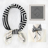 STRIPED SATIN SQUARE SCARF FOR SUN BAG WRAP_CWASC1149