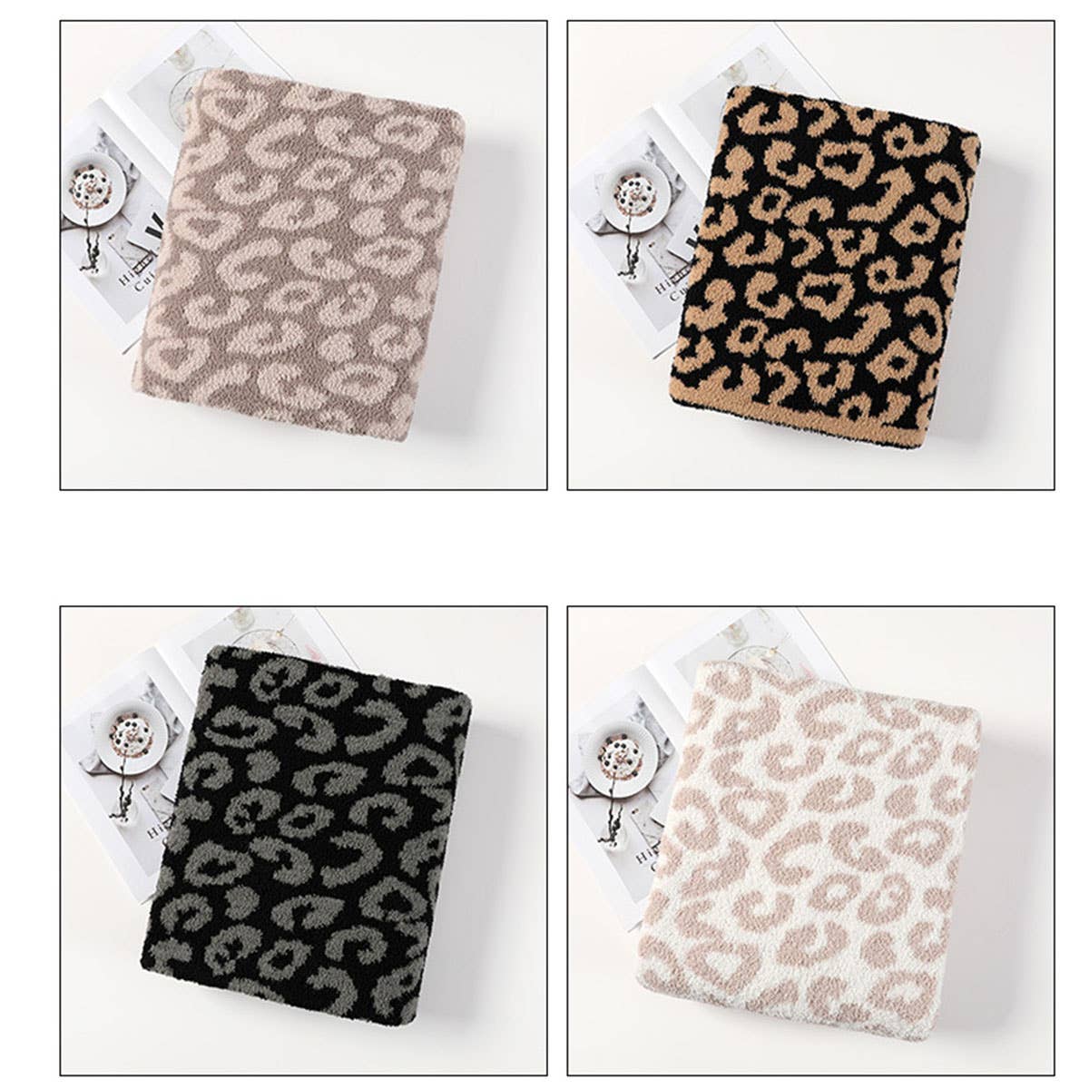 KNITTED LEOPARD PRINT LIGHTWEIGHT SOFA BLANKET_CWMM0213