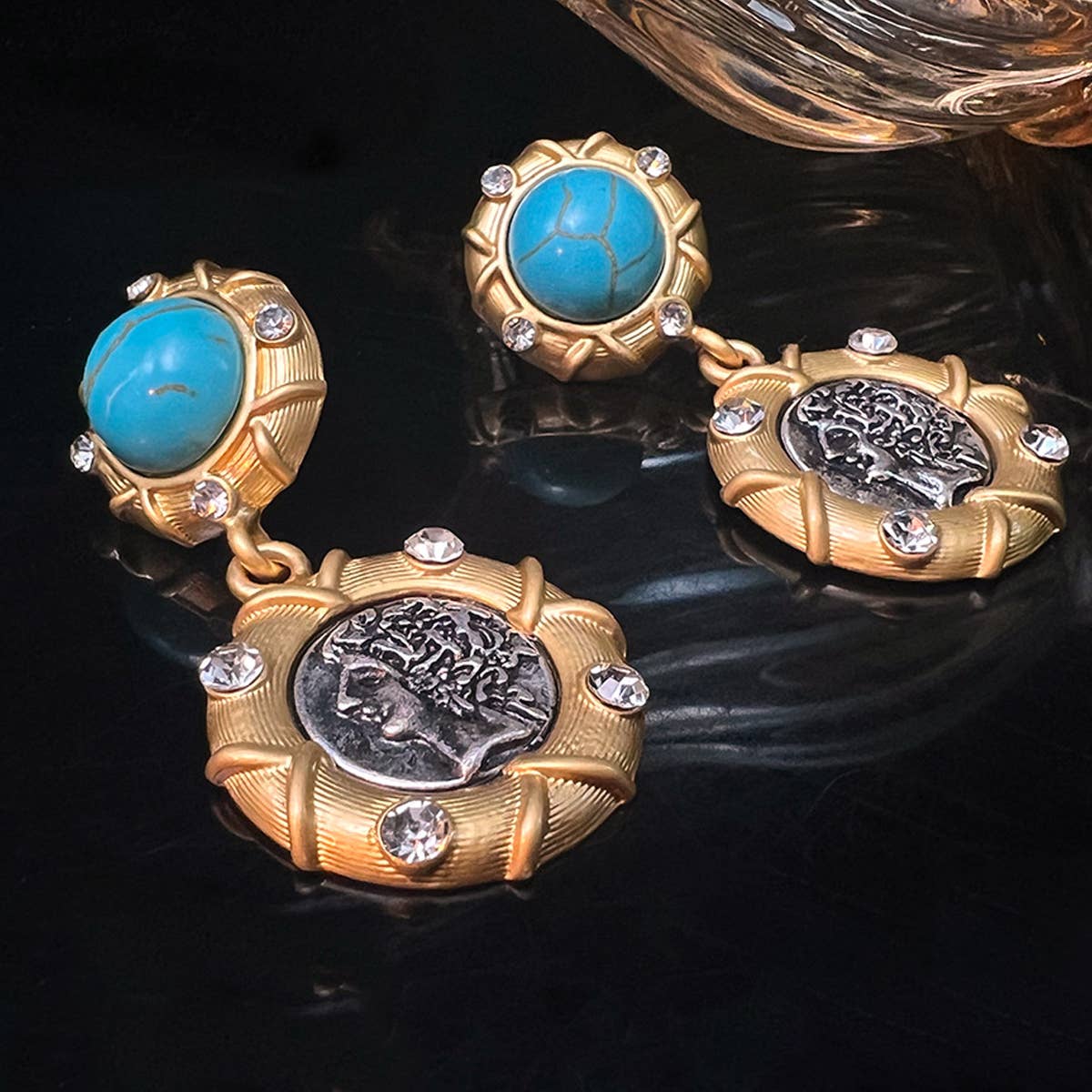 Vintage Turquoise Drop Earrings
