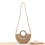 SIMPLE SEMICIRCLE HAND STRAW BAG_CWAB2105