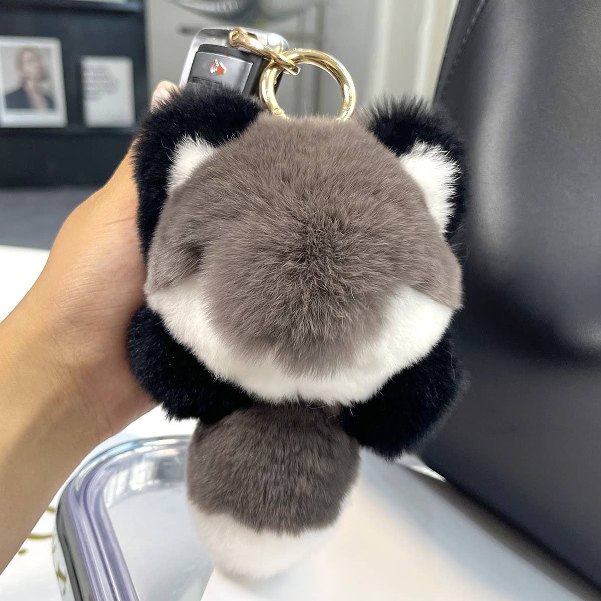 LITTLE FOX CAR KEYCHAIN PENDANT CUTE PLUSH DOLL_CWMM2474