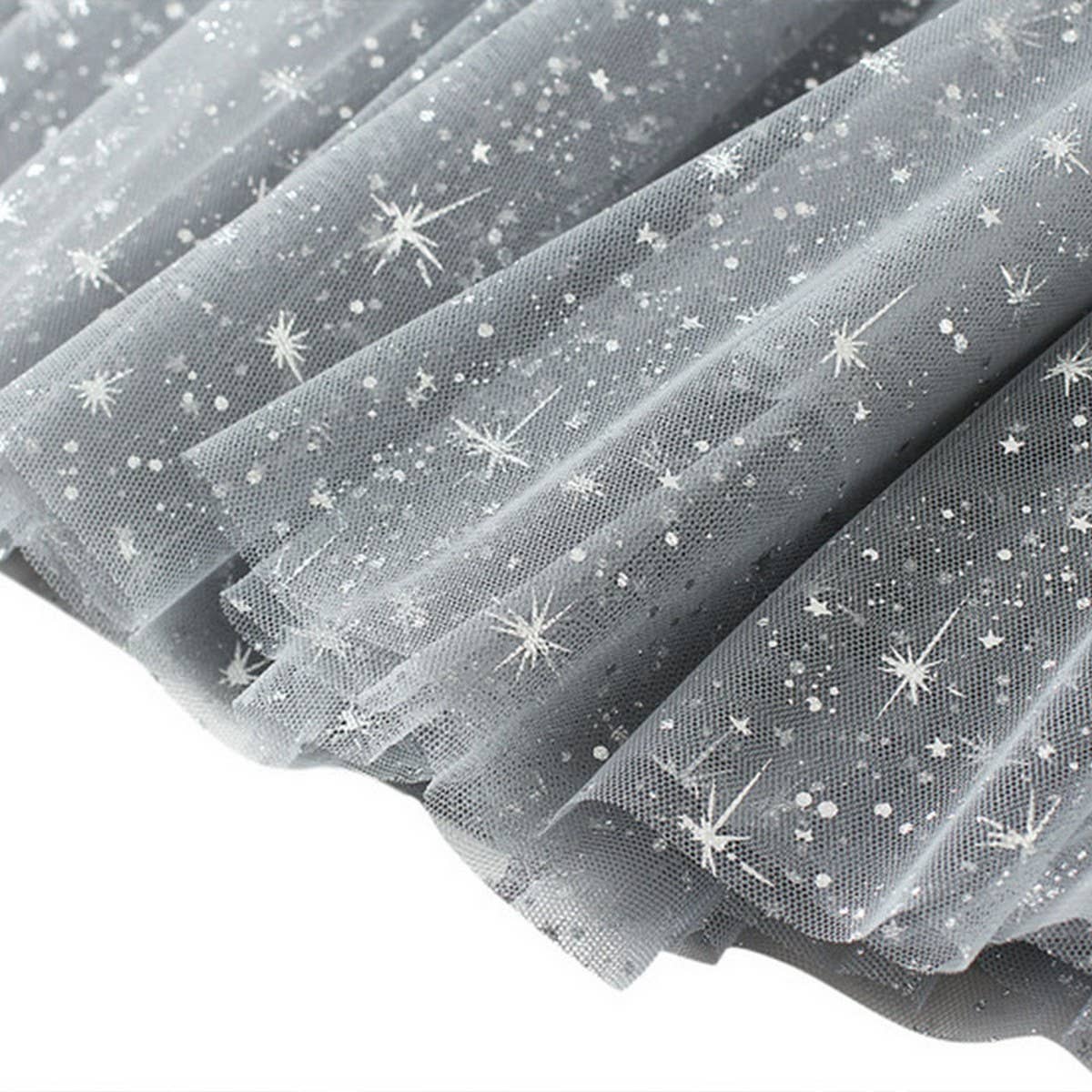 STARRY SEQUIN TULLE A LINE FAIRY MIDI SKIRT_CWBMS0389