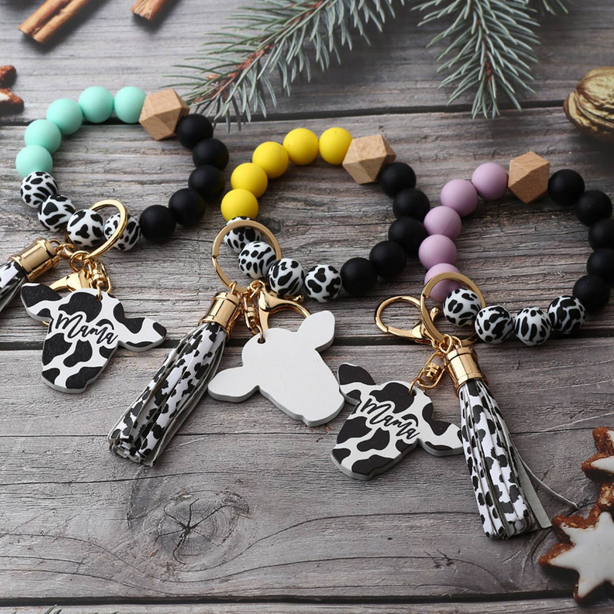 BULL HEAD WESTERN STYLE BRACELET KEYCHAIN_CWMM1289