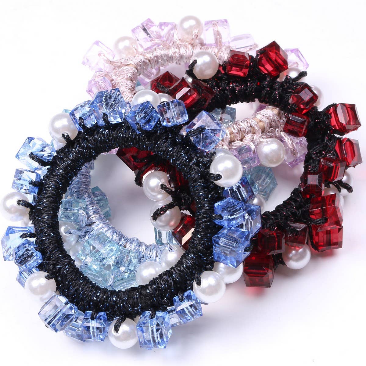 ELEGANT PEARL CRYSTAL HAIR TIE NEW SIMPLE STYLE_CWAHA6780