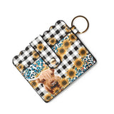 PU LEATHER CARD HOLDER WITH KEYCHAIN ID SLOT_CWAB4938
