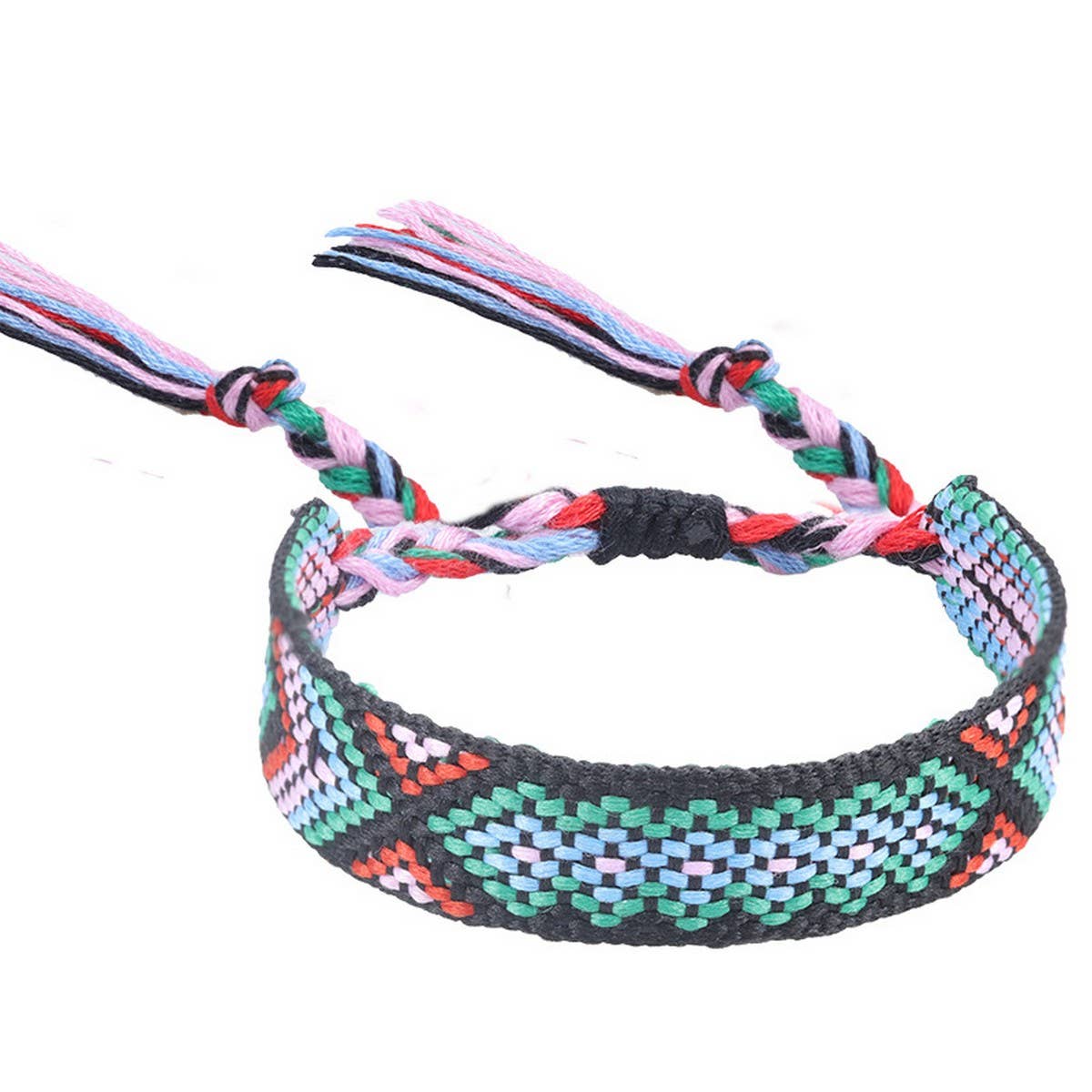 ETHNIC STYLE COLORFUL TASSEL WOVEN BRACELET_CWAJE0709