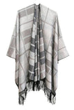 PLAID PATTERN FASHION SHAWL WRAP_CWASC0021